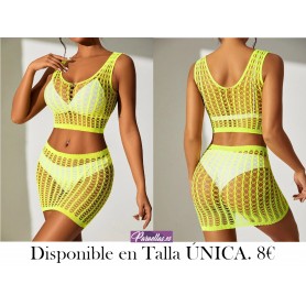 Set cover up con abertura sin bikini