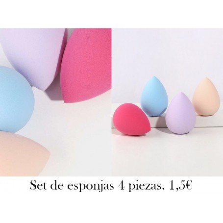 Set esponjas de maquillaje de 4 piezas