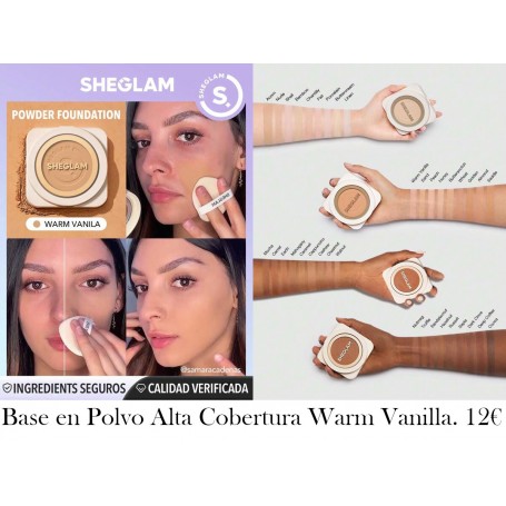 Base de Maquillaje en Polvo de Alta Cobertura Skin-Focus-Warm Vanilla