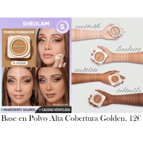 Base de Maquillaje en Polvo de Alta Cobertura Skin-Focus-Golden