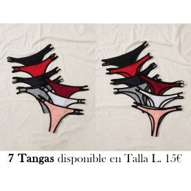 7 piezas Bragas con abertura unida en contraste