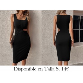 Vestido ajustado tank girante de cintura con abertura
