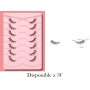 Pestañas postizas extralargas, 7 pares de pestañas de medio ojo mini tipo natural lindo de 9 mm