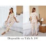 Conjunto de pijama de rayas con estampado de fresa con máscara de ojo