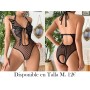 Body teddy con mariposa aplique con cordón delantero halter