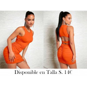 Vestido ajustado con abertura de espalda abierta fruncido