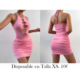 Vestido ajustado con abertura delantera fruncido