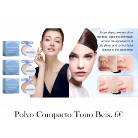 Polvo compacto de control de aceite de tono natural de 8g