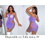 1 Pieza Vestido Sexy Sin Tirantes Ahuecado Para Mujer