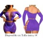 2 piezas/Set Vestido de rejilla calado para mujer, conjunto de lencería de encaje sexy para mujer