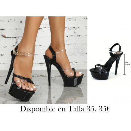 Sandalias de tacón de aguja con plataforma para mujer