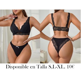 Conjunto de lencería para mujeres con parte superior sin espalda