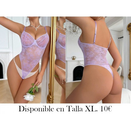 Body De Encaje Sexy Para Mujeres Con Sujetador Con Aros