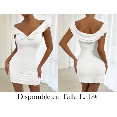 Vestido sexy sin mangas con cuello en V, ajuste de estilo ajustad