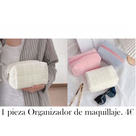 1 pieza Organizador de maquillaje tipo bolsa, bolso almohada