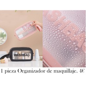 1 pieza Organizador de maquillaje tipo bolsa, bolso almohada