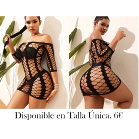 Vestido de cubierta hueca, vestido de encaje sólido de alta elasticidad sin bikini