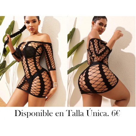 Vestido de cubierta hueca, vestido de encaje sólido de alta elasticidad sin bikini