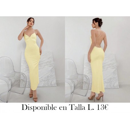 Vestido blanco retorcido con escote en V y espalda descubierta para mujeres