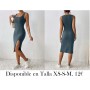 Vestido tank de muslo con abertura