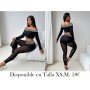 Conjunto de 2 piezas sexy negro de mujer