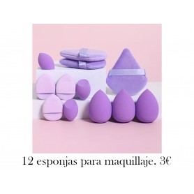 Set de 12 esponjas de maquillaje multifuncionales