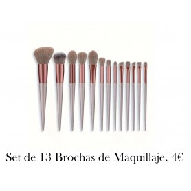 Set de 13 Brochas de Maquillaje con Cerdas Sintéticas Suaves