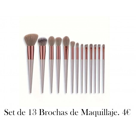 Set de 13 Brochas de Maquillaje con Cerdas Sintéticas Suaves