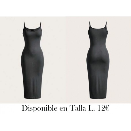 Vestido Casual Para Cena Y Citas De Mujer Con Tirantes Finos Y Un Solo Color Sólido