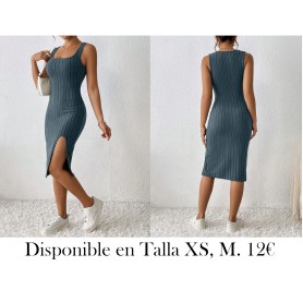 Vestido tank de muslo con abertura