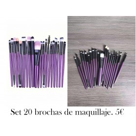 Conjunto de 20 brochas de maquillaje