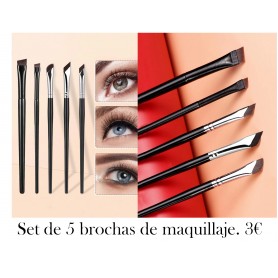 Set de 5 brochas de maquillaje de ojos de precisión