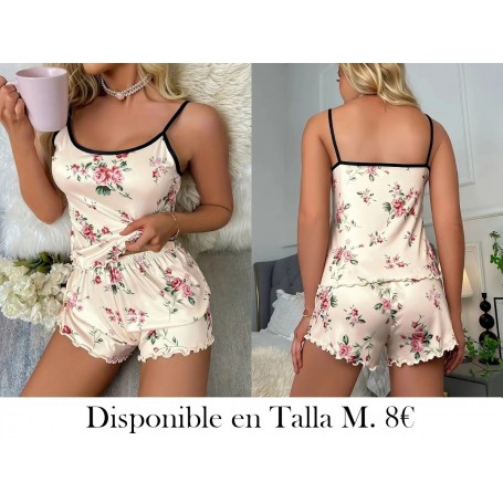 Conjunto de Pijama con Estampado Floral para Mujer