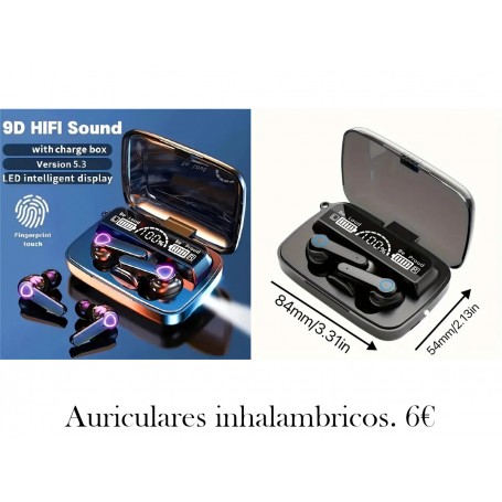 1 Set Nuevos Auriculares Inalámbricos True TWS con Pantalla Digital