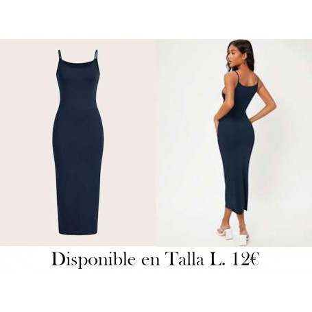 Vestido Casual Sólido Con Tirantes De Espagueti Para Cena O Cita