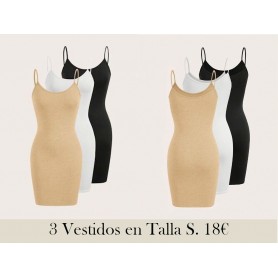 Vestido Sólido De Cami Bodycon De Señora