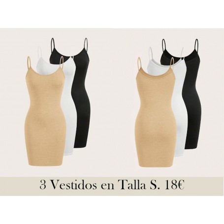 Vestido Sólido De Cami Bodycon De Señora