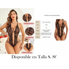 1 pieza Traje de una sola pieza con encaje sexy para mujer