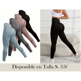 4 piezas de leggings deportivos de yoga de color sólido