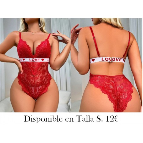 Body sexy de encaje para mujer