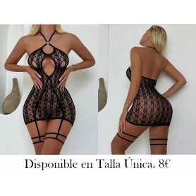 Mono de lencería sexy para mujer con banda en la pierna, vestido sin costuras de alta elasticidad