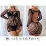 1 pieza Camisón de malla sexy para mujer