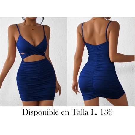 Vestido ajustado con pliegues, sexy vestido de fiesta de tirantes espagueti, ropa de mujer