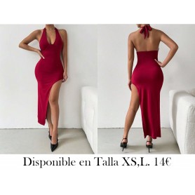 Vestido elegante y sexy con espalda descubierta