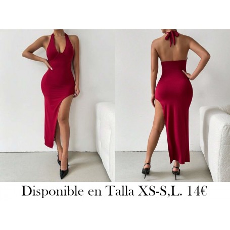 Vestido elegante y sexy con espalda descubierta