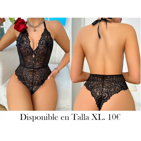 Lencería sexy para mujer de una pieza, conjunto de 3 piezas