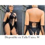 Vestido negro con aberturas sin bikini