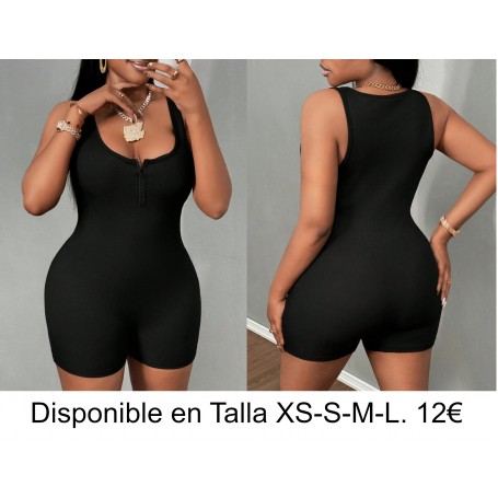 Conjunto coordinado de mujer de chaleco sin mangas con cremallera