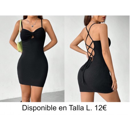 Vestido De Tirantes Con Cordones Para Mujer