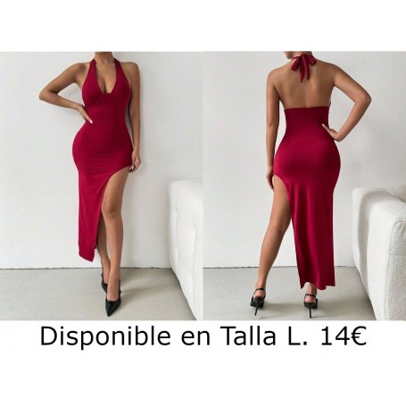 Vestido elegante y sexy con espalda descubierta